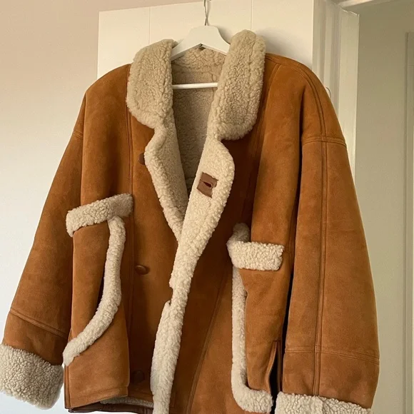 Sandro Short sheepskin coat - Picture 3 of 6